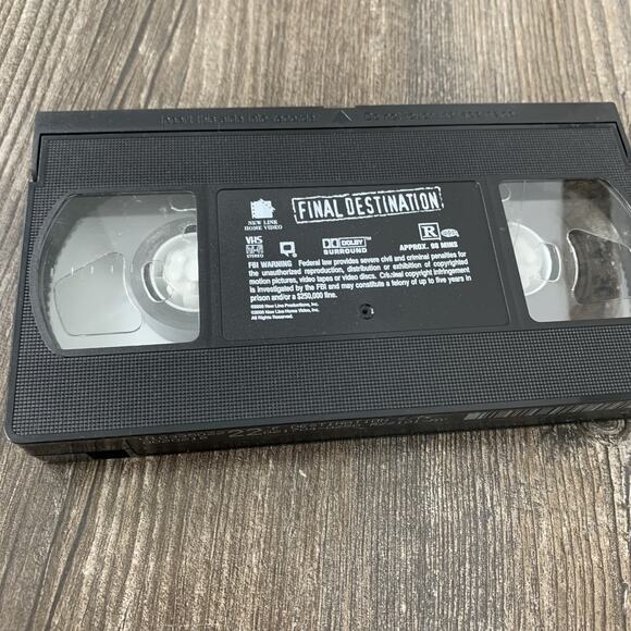 Vintage Final Destination VHS 2000 Horror Movie Devon Sawa Ali Larter Kerr Smith - Picture 6 of 6